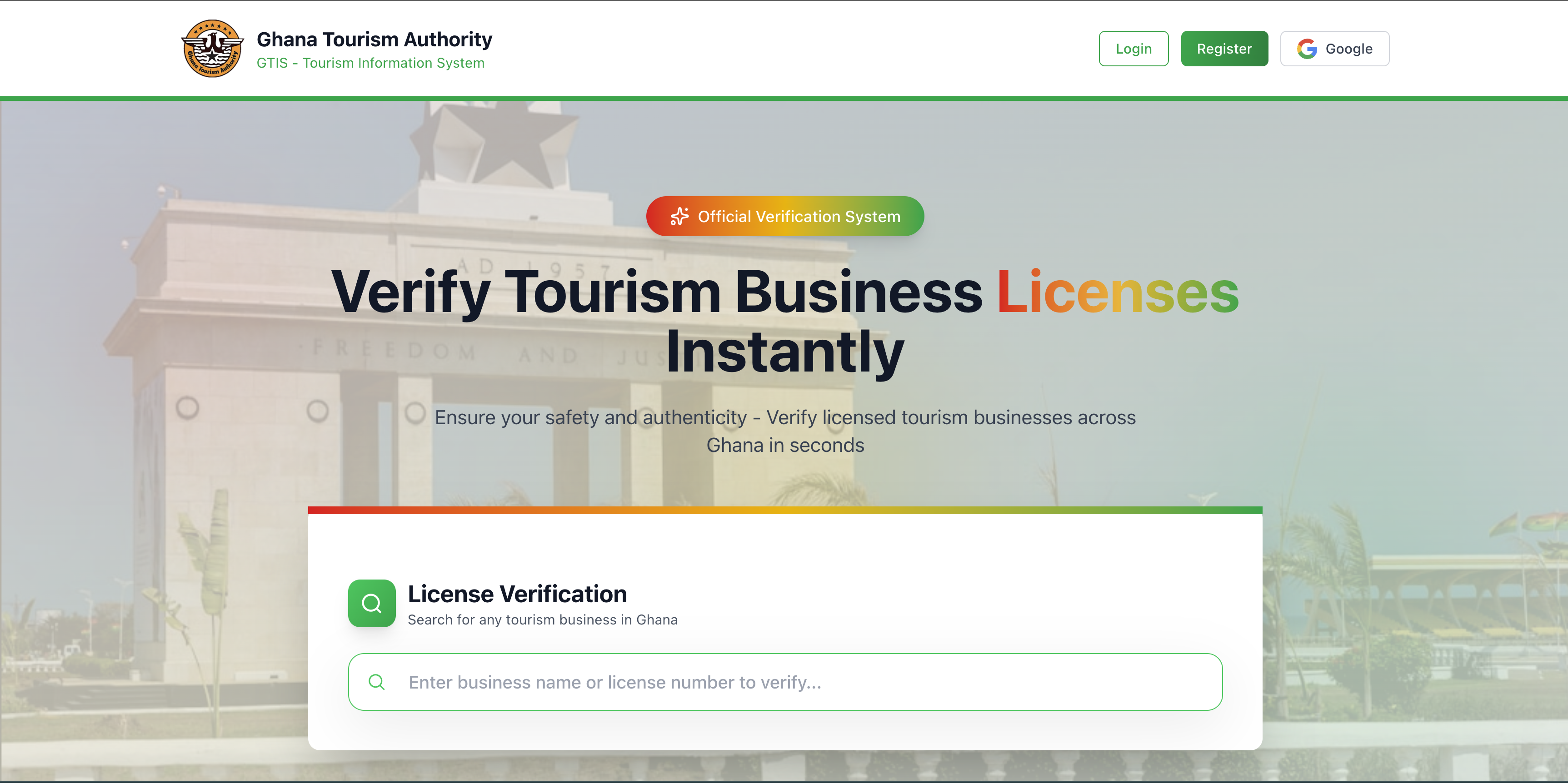 GTIS - Ghana Tourism Information System